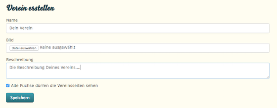 Verein erstellen